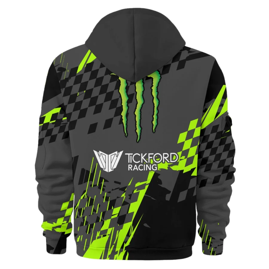 Monster Castrol Racing Exclusive Logo Hoodie Half Zipper HOSPC040725A01TF-HDF - Image 3