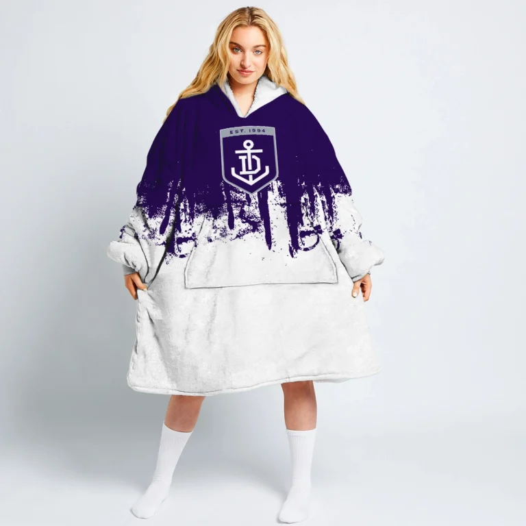 Fremantle Dockers Australian Football League Exclusive Logo Oodie Blanket Hoodie HOAFL0140825OBH01FRE