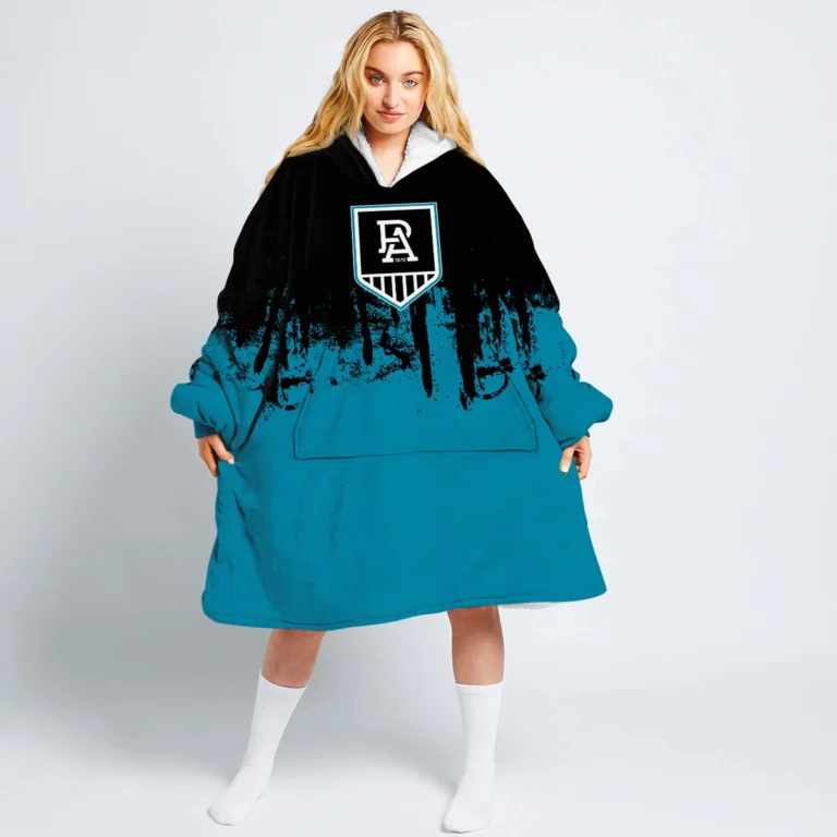 Port Adelaide Power Australian Football League Exclusive Logo Oodie Blanket Hoodie HOAFL0140825OBH01PORT