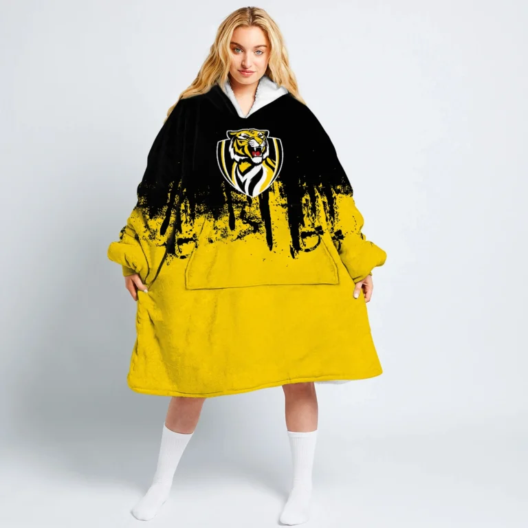 Richmond Tigers Australian Football League Exclusive Logo Oodie Blanket Hoodie HOAFL0140825OBH01RICH