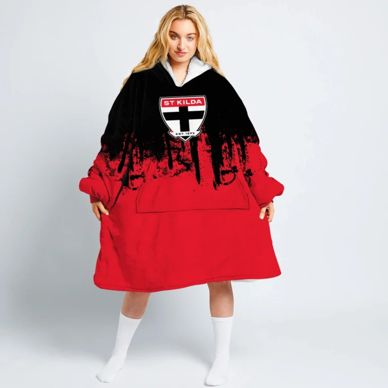 St Kilda Saints Australian Football League Exclusive Logo Oodie Blanket Hoodie HOAFL0140825OBH01STK
