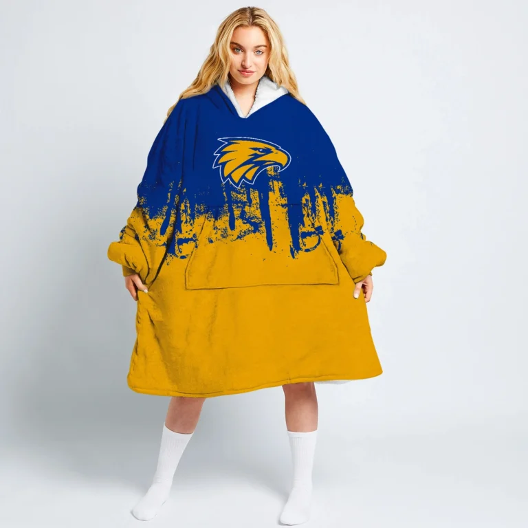 West Coast Eagles Australian Football League Exclusive Logo Oodie Blanket Hoodie HOAFL0140825OBH01WCE