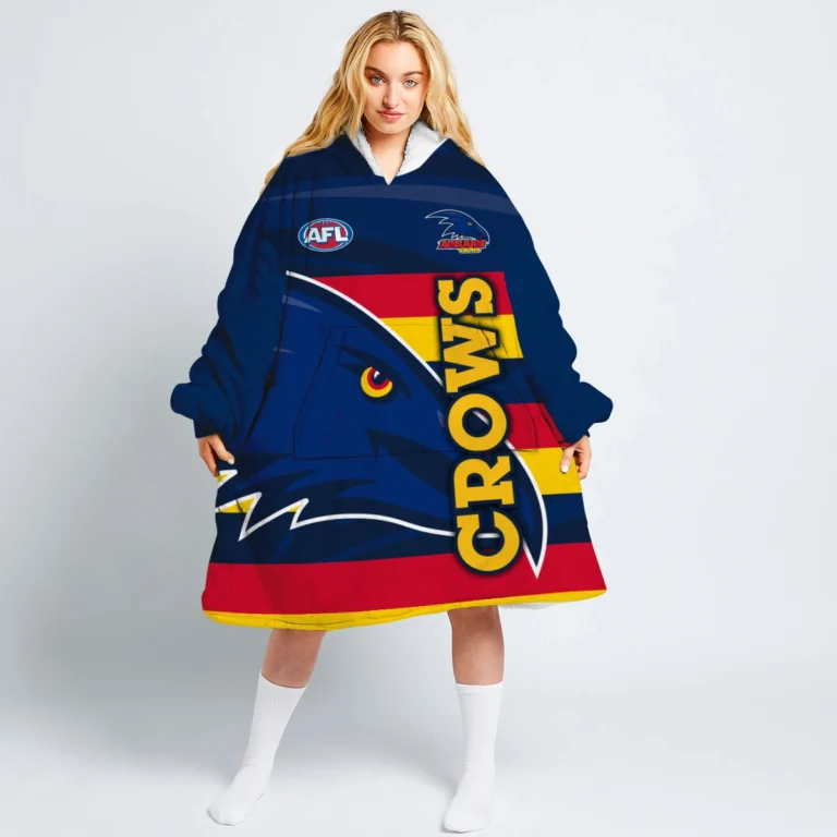 Adelaide Crows Australian Football League Exclusive Logo Oodie Blanket Hoodie HOAFL140825OBH02ADEL