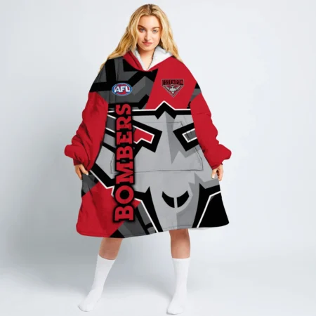 Essendon Bombers Australian Football League Exclusive Logo Oodie Blanket Hoodie HOAFL140825OBH02ESS