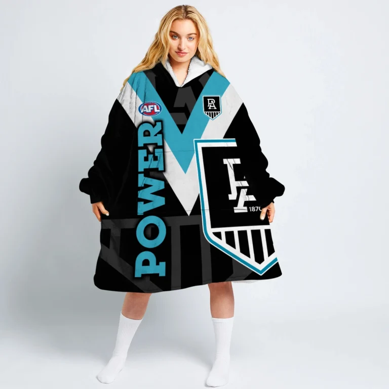 Port Adelaide Power Australian Football League Exclusive Logo Oodie Blanket Hoodie HOAFL140825OBH02PORT