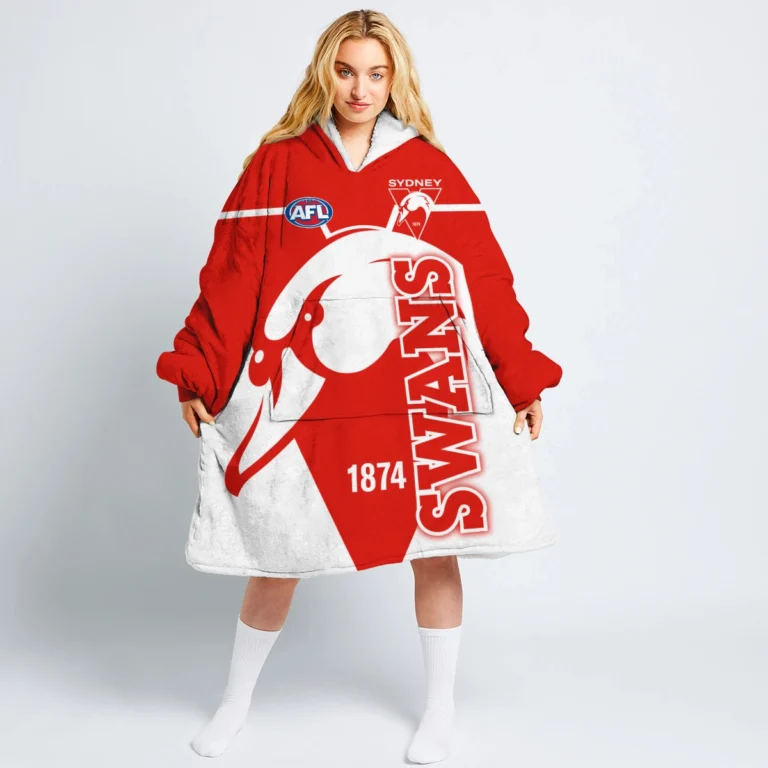 Sydney Swans Australian Football League Exclusive Logo Oodie Blanket Hoodie HOAFL140825OBH02SYD