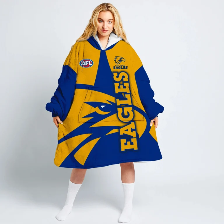 West Coast Eagles Australian Football League Exclusive Logo Oodie Blanket Hoodie HOAFL140825OBH02WCE