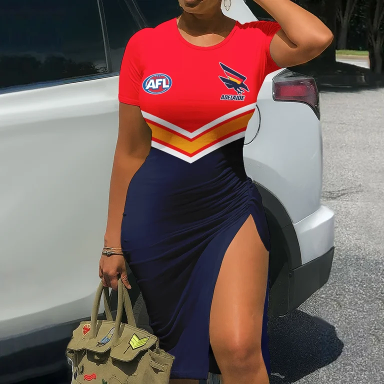 Adelaide Crows Australian Football League Exclusive Logo Bodycon Sports Dress HOAFL070825DR01ADEL