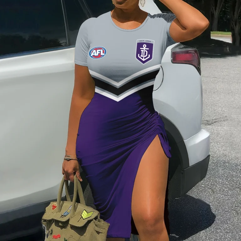 Fremantle Dockers Australian Football League Exclusive Logo Bodycon Sports Dress HOAFL070825DR01FRE