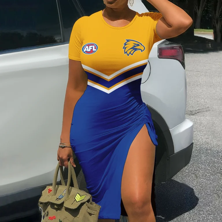 West Coast Eagles Australian Football League Exclusive Logo Bodycon Sports Dress HOAFL070825DR01WCE