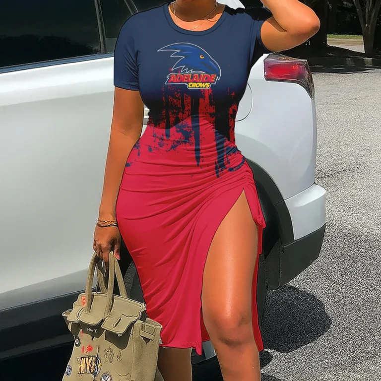 Adelaide Crows Australian Football League Exclusive Logo Bodycon Sports Dress HOAFL080825DR01ADEL