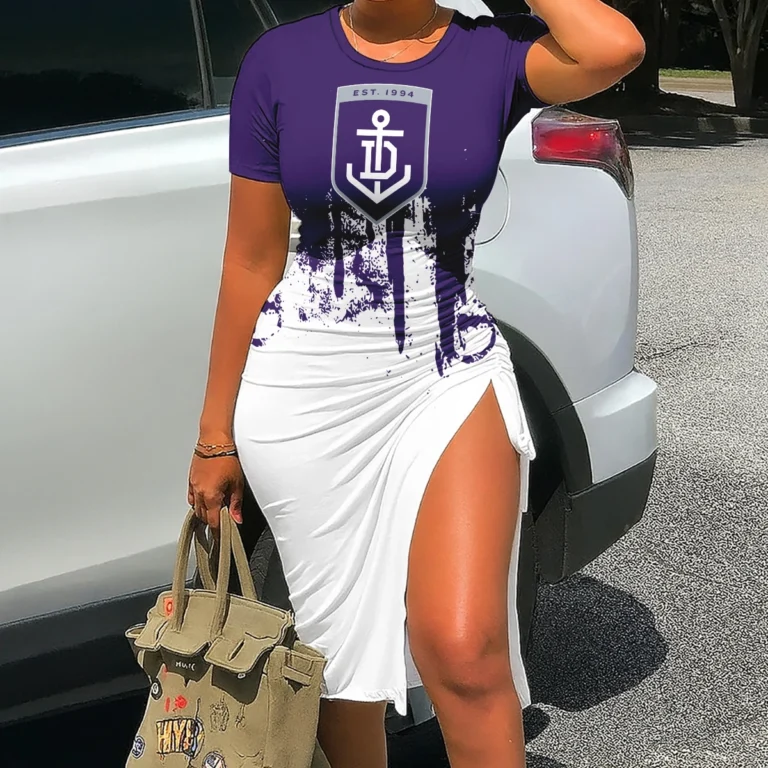 Fremantle Dockers Australian Football League Exclusive Logo Bodycon Sports Dress HOAFL080825DR01FRE
