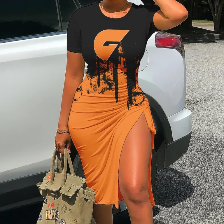 GWS Giants Australian Football League Exclusive Logo Bodycon Sports Dress HOAFL080825DR01GWS