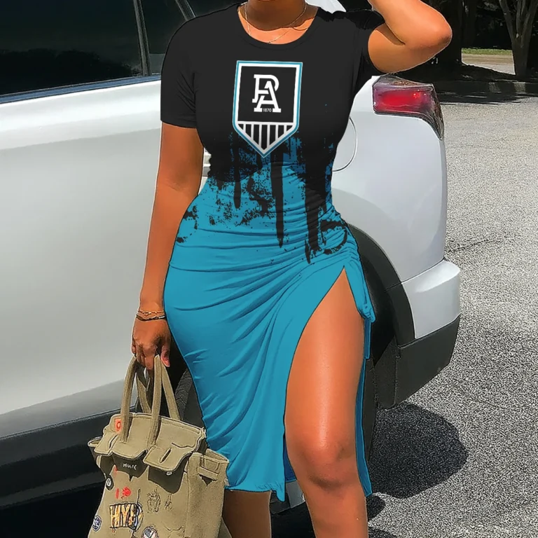 Port Adelaide Power Australian Football League Exclusive Logo Bodycon Sports Dress HOAFL080825DR01PORT