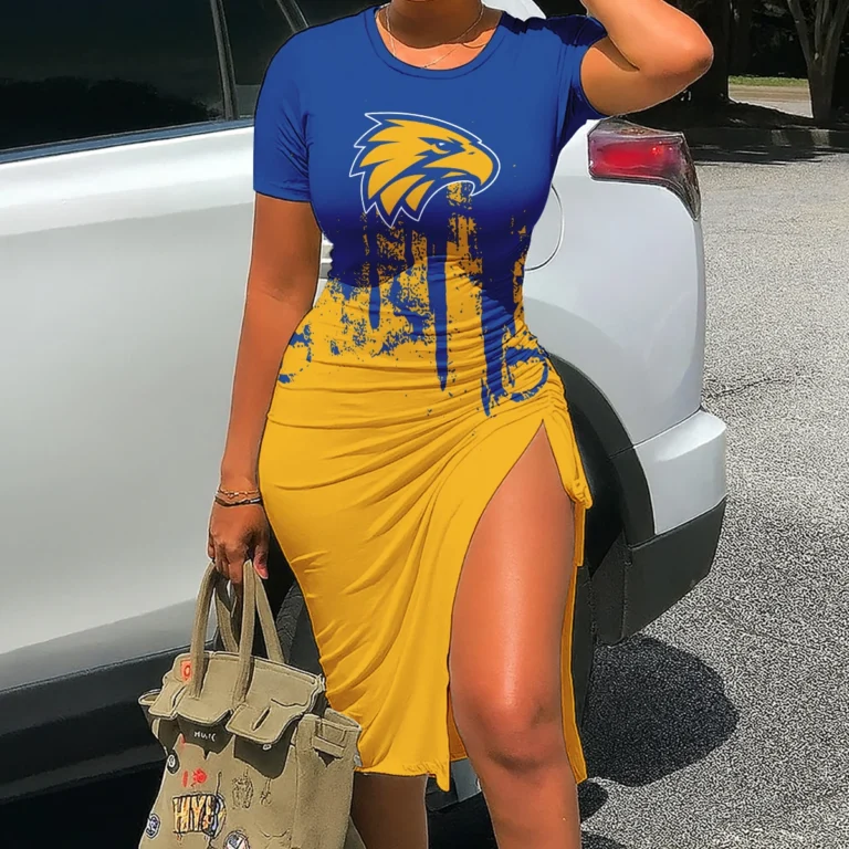 West Coast Eagles Australian Football League Exclusive Logo Bodycon Sports Dress HOAFL080825DR01WCE
