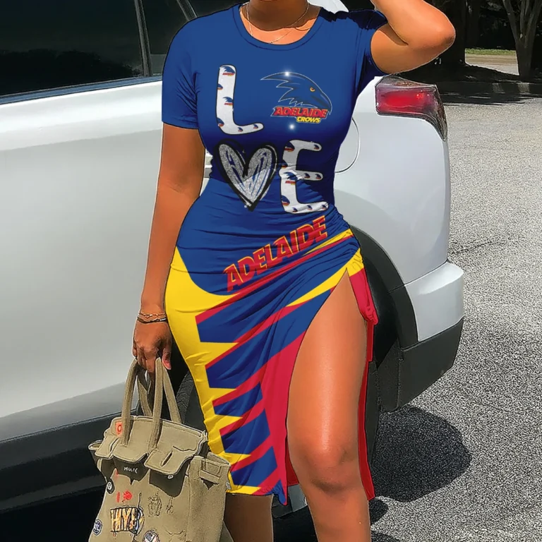 Adelaide Crows Australian Football League Exclusive Logo Bodycon Sports Dress HOAFL080825DR02ADEL