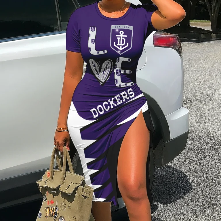 Fremantle Dockers Australian Football League Exclusive Logo Bodycon Sports Dress HOAFL080825DR02FRE