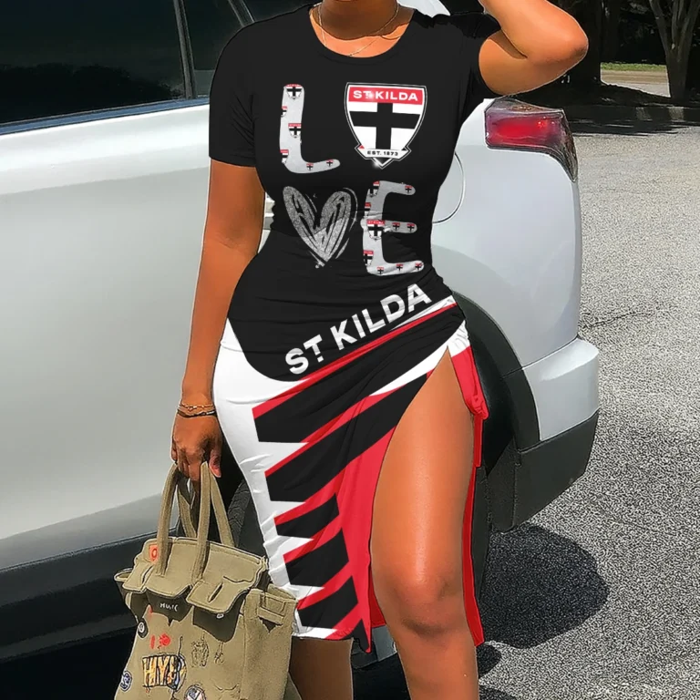 St Kilda Saints Australian Football League Exclusive Logo Bodycon Sports Dress HOAFL080825DR02STK