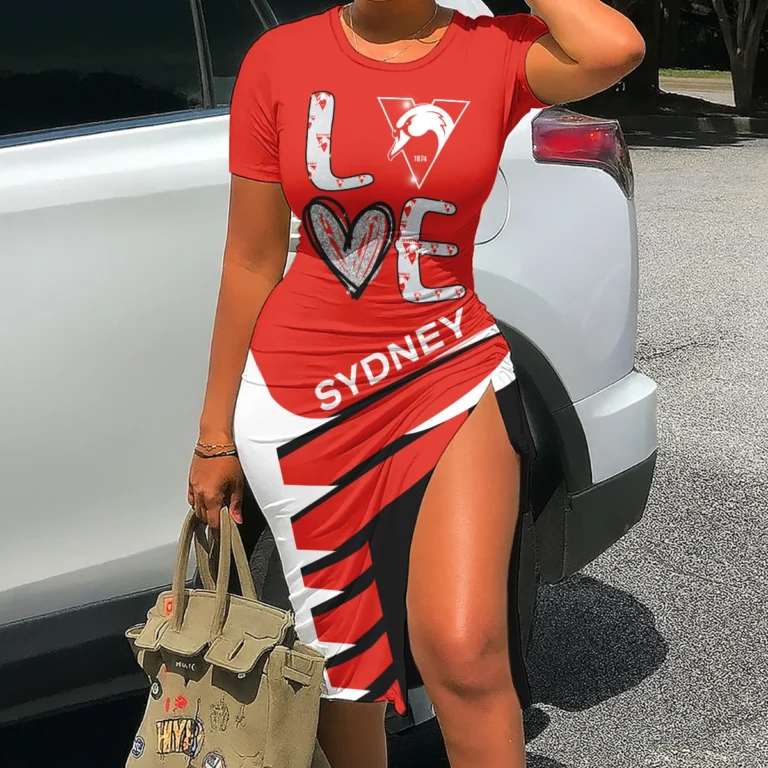 Sydney Swans Australian Football League Exclusive Logo Bodycon Sports Dress HOAFL080825DR02SYD