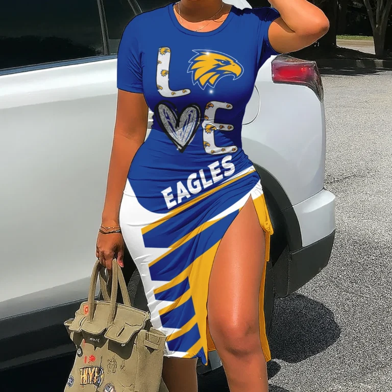 West Coast Eagles Australian Football League Exclusive Logo Bodycon Sports Dress HOAFL080825DR02WCE