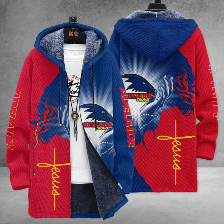 Adelaide Crows Australian Football League Exclusive Logo Fleece Windbreaker HOAFL250825FW01ADEL