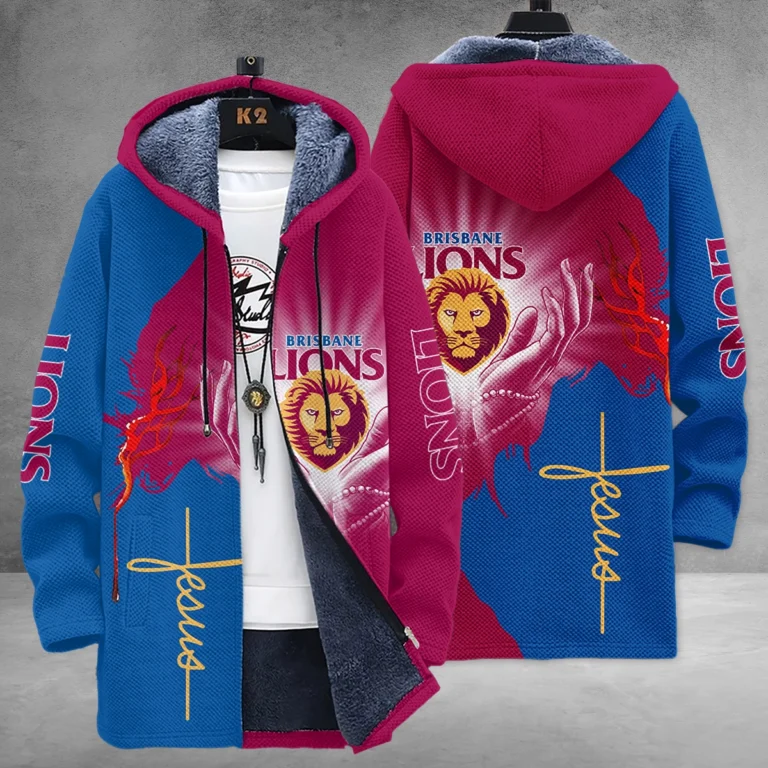 Brisbane Lions Australian Football League Exclusive Logo Fleece Windbreaker HOAFL250825FW01BL