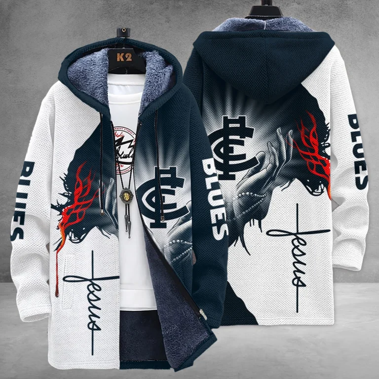 Carlton Blues Australian Football League Exclusive Logo Fleece Windbreaker HOAFL250825FW01CARL