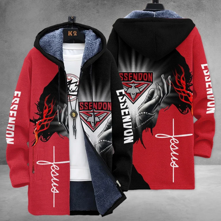 Essendon Bombers Australian Football League Exclusive Logo Fleece Windbreaker HOAFL250825FW01ESS