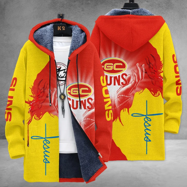 Gold Coast SUNS Australian Football League Exclusive Logo Fleece Windbreaker HOAFL250825FW01GCFC