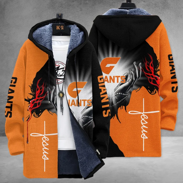 GWS Giants Australian Football League Exclusive Logo Fleece Windbreaker HOAFL250825FW01GWS