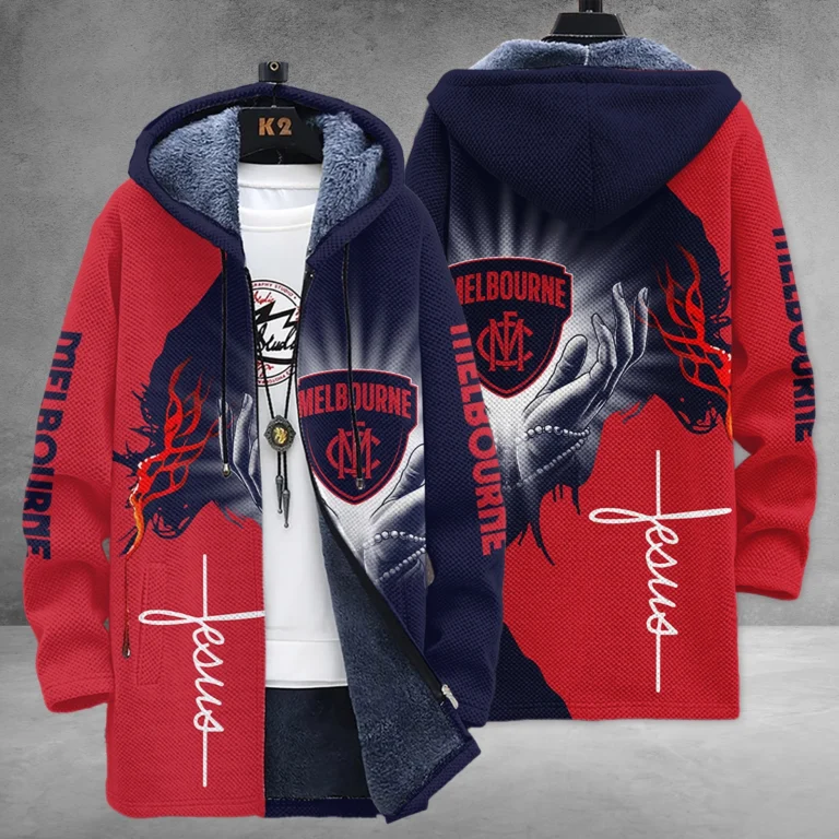 Melbourne Demons Australian Football League Exclusive Logo Fleece Windbreaker HOAFL250825FW01MELB