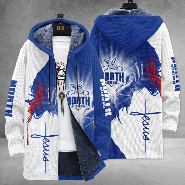 North Melbourne Kangaroos Australian Football League Exclusive Logo Fleece Windbreaker HOAFL250825FW01NMFC