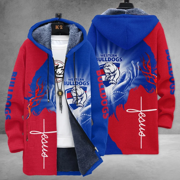 Western Bulldogs Australian Football League Exclusive Logo Fleece Windbreaker HOAFL250825FW01WB