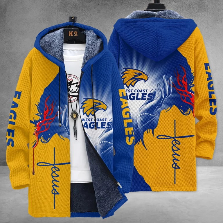 West Coast Eagles Australian Football League Exclusive Logo Fleece Windbreaker HOAFL250825FW01WCE
