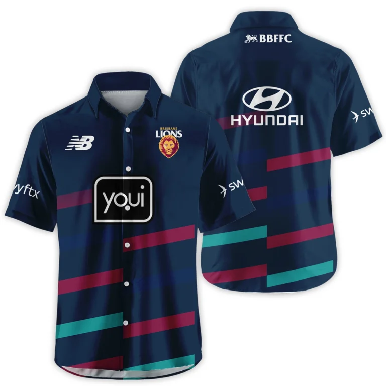 Brisbane Lions Australian Football League Exclusive Logo Hawaiian Shirt HOAFL130825A01BLHW