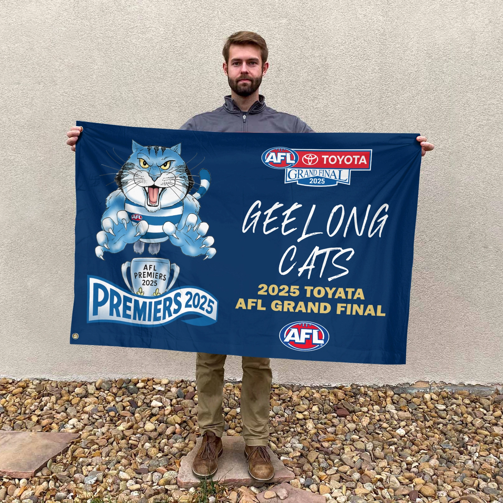 AFL Geelong Cats House Flags Gift For Fans – HOAFL230925FL02GEEL - Image 3