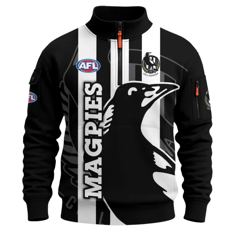 Collingwood Magpies AFL Exclusive Logo Sweatshirt Zipper HOAFL120525A01COLLSHZ