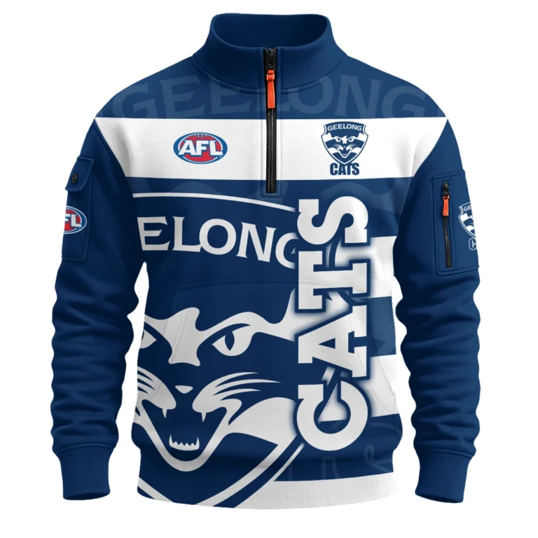 Geelong Cats AFL Exclusive Logo Sweatshirt Zipper HOAFL120525A01GEELSHZ