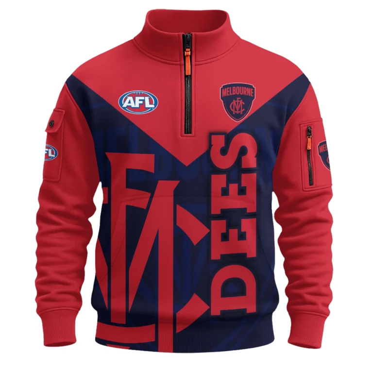 Melbourne Demons AFL Exclusive Logo Sweatshirt Zipper HOAFL120525A01MELBSHZ