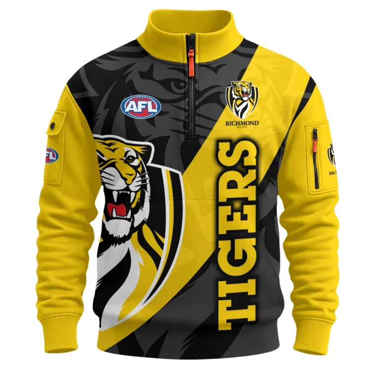 Richmond Tigers AFL Exclusive Logo Sweatshirt Zipper HOAFL120525A01RICHSHZ