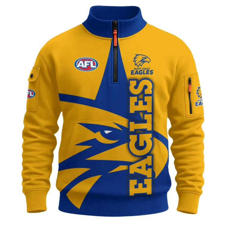 West Coast Eagles AFL Exclusive Logo Sweatshirt Zipper HOAFL120525A01WCESHZ
