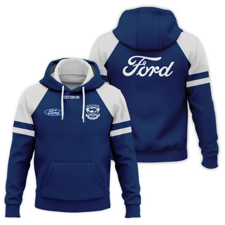 Geelong Cats Australian Football League Exclusive Logo Hoodie HOAFL130925A01GEEL
