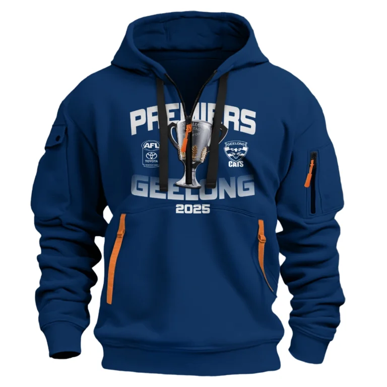 AFL Geelong Cats Premier Hoodie Half Zipper HOAFL190925CP01GEELHDF
