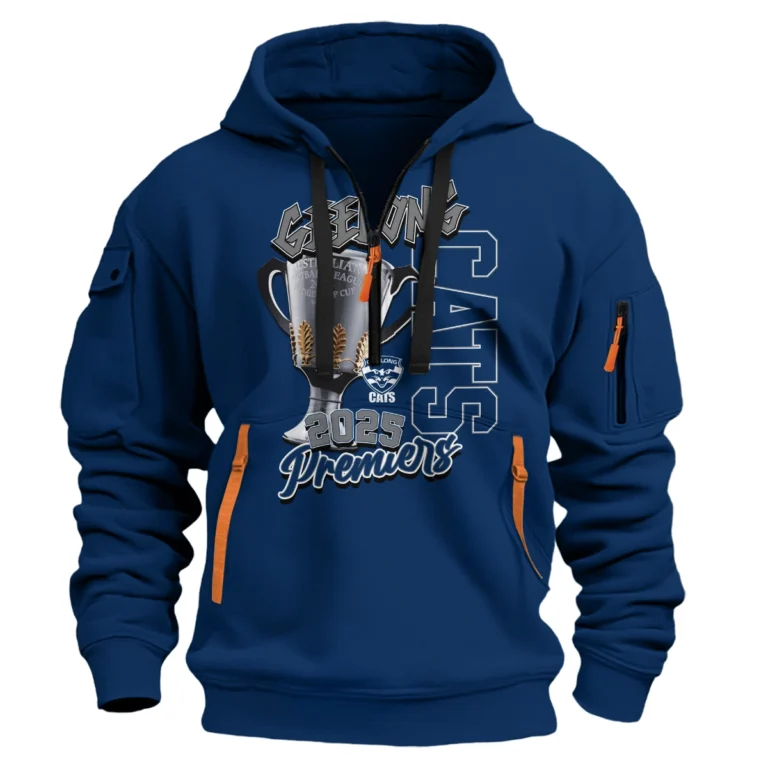AFL Geelong Cats Premier Hoodie Half Zipper HOAFL190925CP02GEELHDF