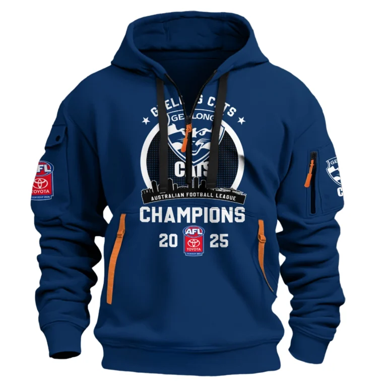 AFL Geelong Cats Premier Hoodie Half Zipper HOAFL230925CP01GEELHDF