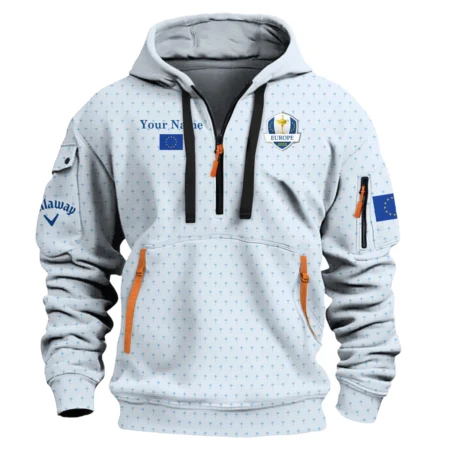 Special Release Europe Ryder Cup Callaway Exclusive Logo Hoodie Half Zipper HORD100925A01CLWHDF