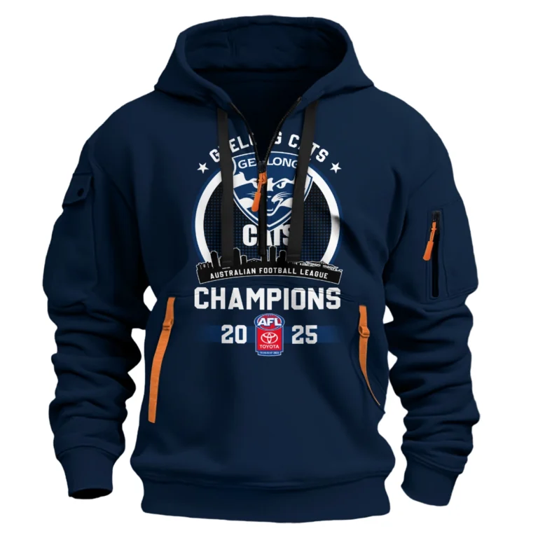AFL Geelong Cats Premier Hoodie Half Zipper HOAFL230925CP02GEELHDF