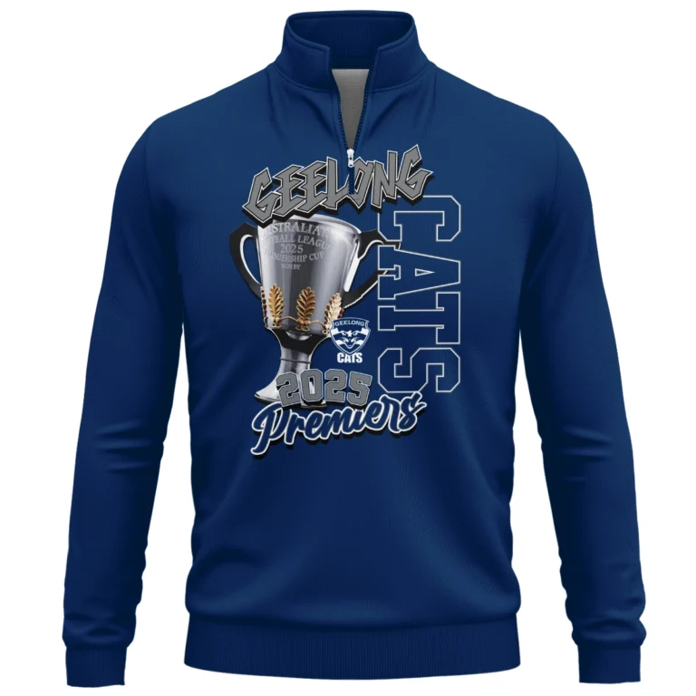 AFL Geelong Cats Premier Quarter Zip Sweatshirt HOAFL190925CP02GEELQTZ