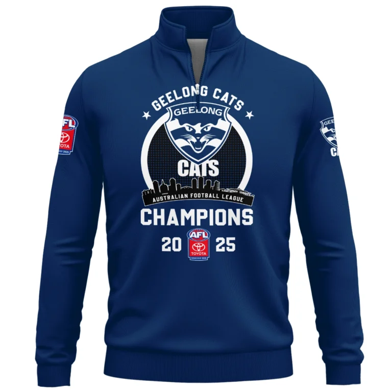 AFL Geelong Cats Premier Quarter Zip Sweatshirt HOAFL230925CP01GEELQTZ