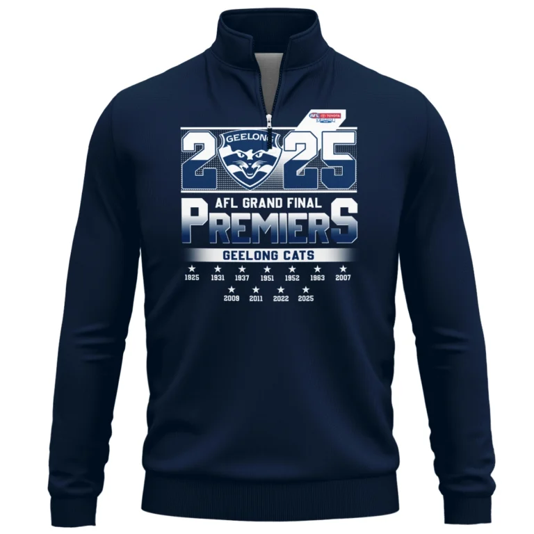 AFL Geelong Cats Premier Quarter Zip Sweatshirt HOAFL250925CP01GEELQTZ
